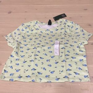 Wild fable Green /Blue floral short sleeve NWT